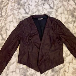 Dark purple leather cover up